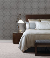 Brewster 2704-21806 Matrix Black Geometric Wallpaper