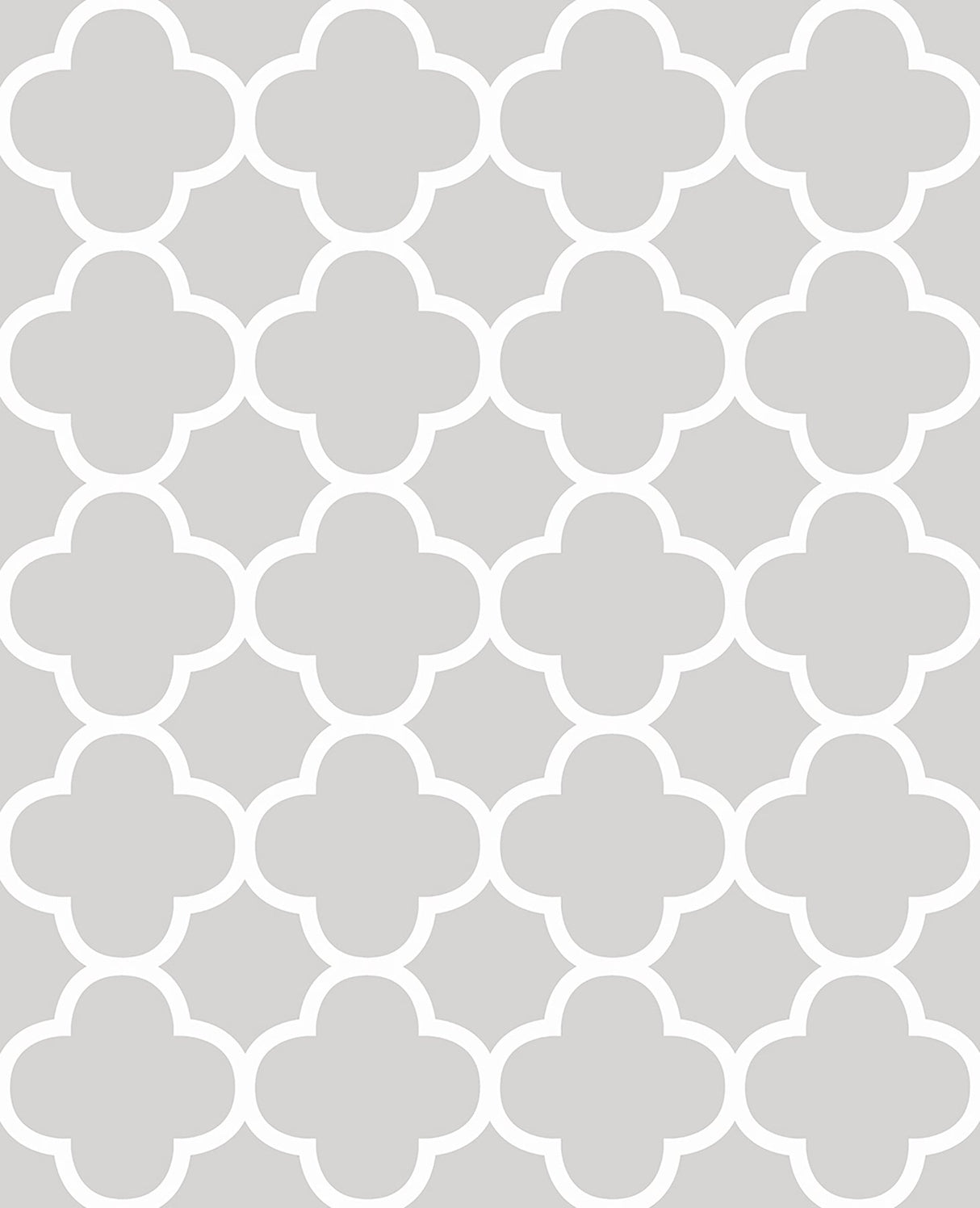 Brewster 2704-21856 Origin Grey Quatrefoil Wallpaper