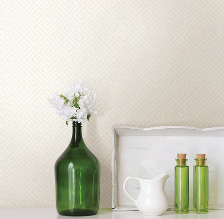 Brewster 2704-21862 Omega Pearl Geometric Wallpaper