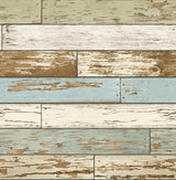 Brewster 2704-22302 Levi Blue Scrap Wood Wallpaper