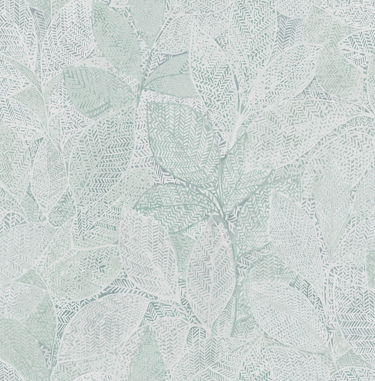 Brewster 2704-22672 Niabi Green Leaves Wallpaper