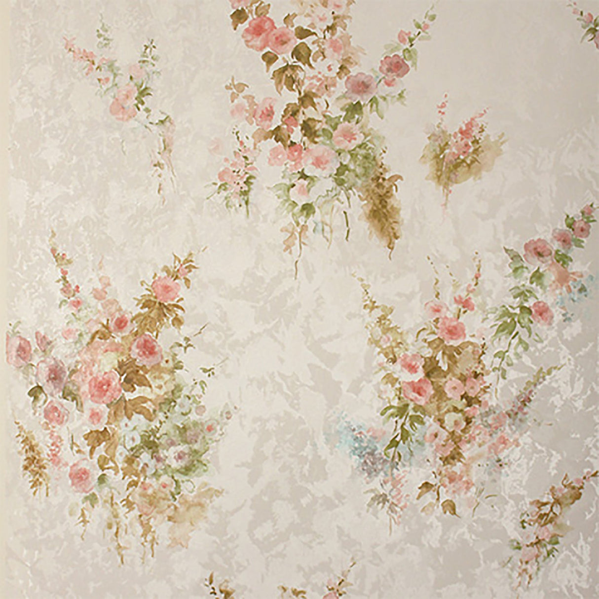 Brewster 2704-22676 Quinn Peach Bouquet Floral Wallpaper