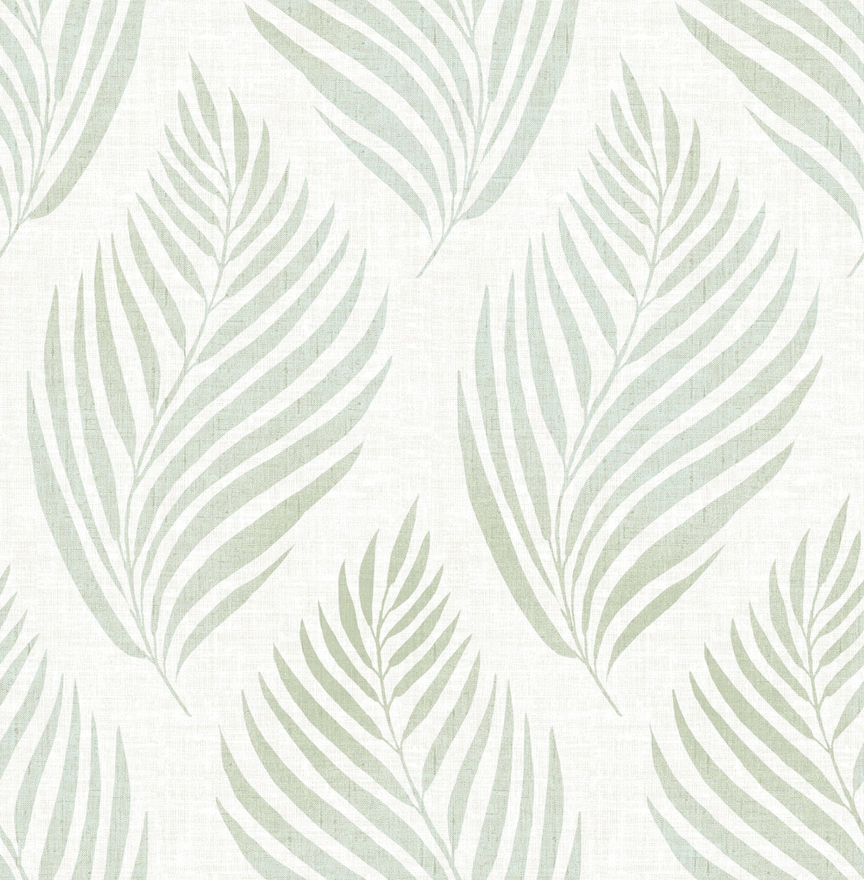 Brewster 2704-22682 Patrice Green Linen Leaf Wallpaper