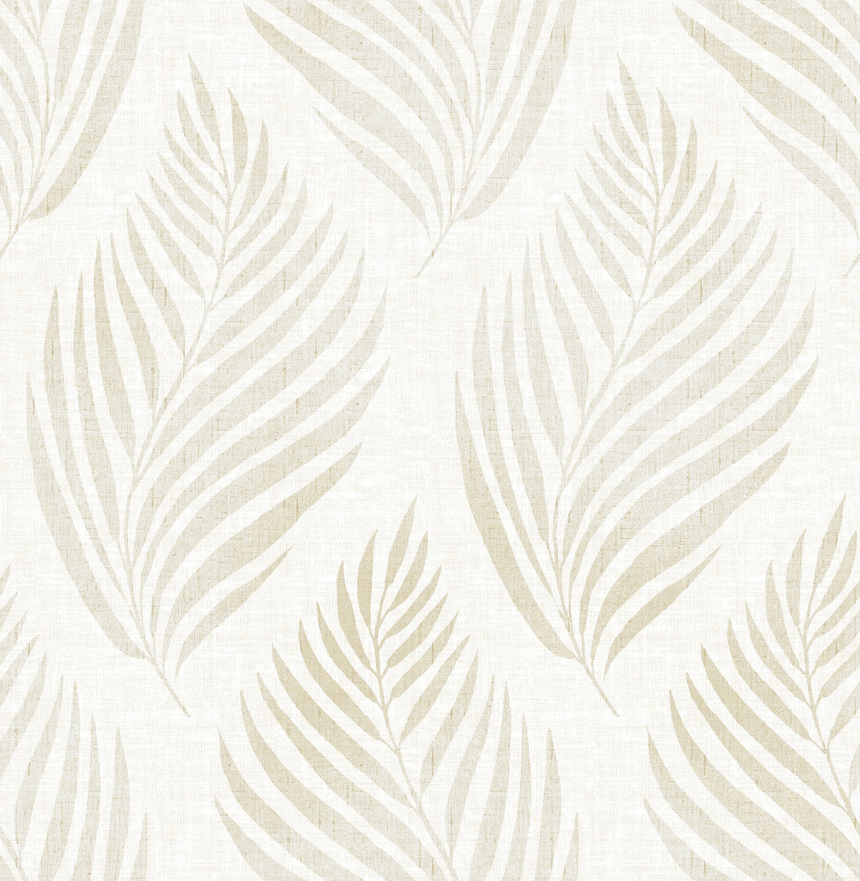 Brewster 2704-22684 Patrice Beige Linen Leaf Wallpaper