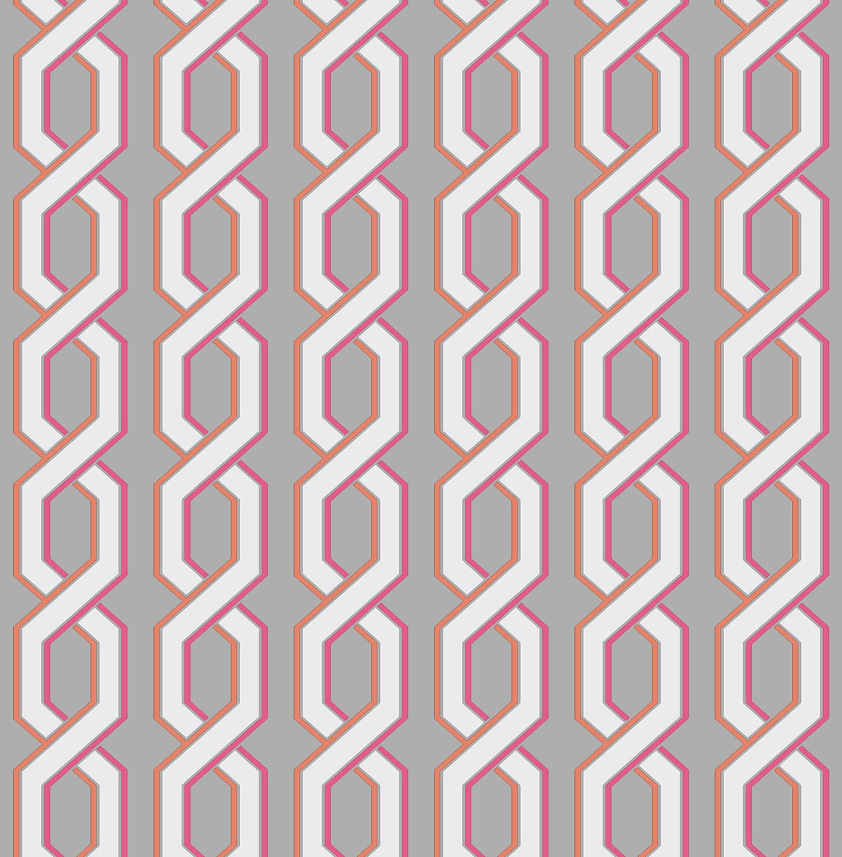 Brewster 2704-22688 Twist Pink Geometric Wallpaper