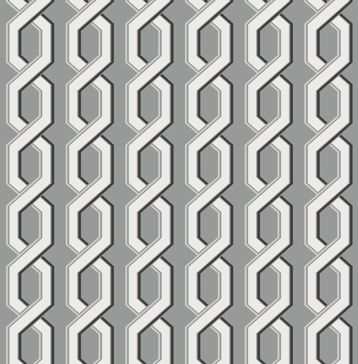 Brewster 2704-22689 Twist Black Geometric Wallpaper