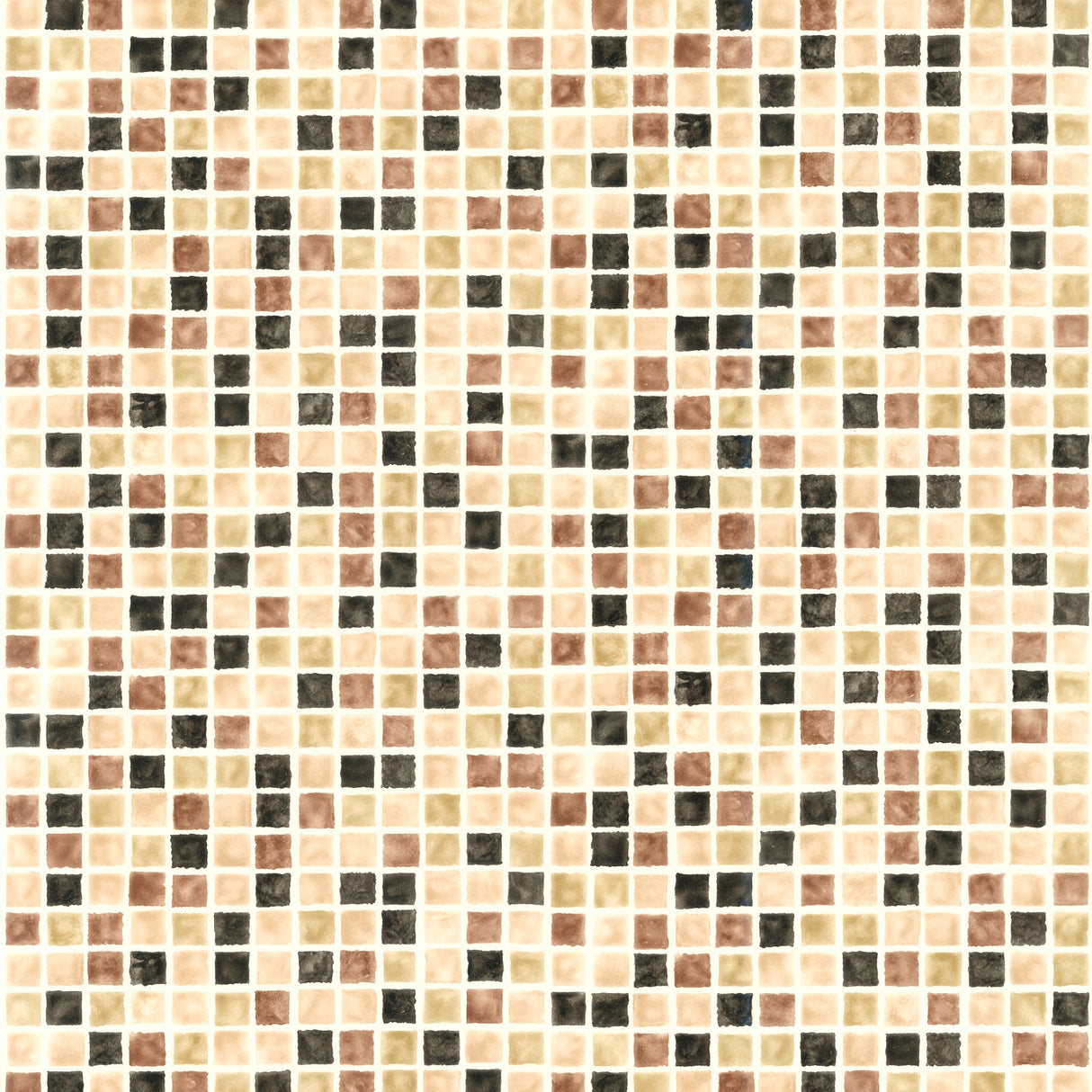 Brewster 2704-59632 Harbor Brown Sea Glass Tiles Wallpaper