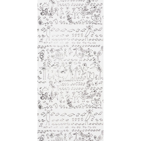 Schumacher Aviary Black On White Wallpaper