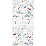 Schumacher Aviary Multi On White Wallpaper