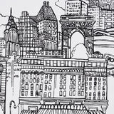 Schumacher New York  New York Black On White Wallpaper - Eade's Wallpaper