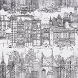 Schumacher New York  New York Black On White Wallpaper - Eade's Wallpaper