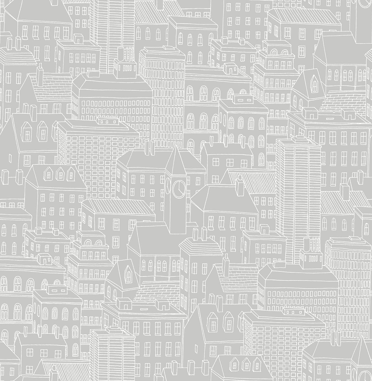 A-Street Prints 2716-23807 Limelight Grey City Wallpaper