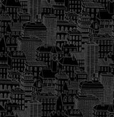 A-Street Prints 2716-23808 Limelight Black City Wallpaper