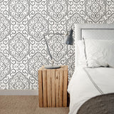 A-Street Prints 2716-23813 Heavenly Black Damask Wallpaper