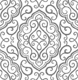 A-Street Prints 2716-23813 Heavenly Black Damask Wallpaper