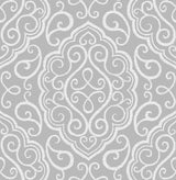 A-Street Prints 2716-23815 Heavenly Grey Damask Wallpaper