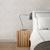 A-Street Prints 2716-23816 Heavenly Taupe Damask Wallpaper