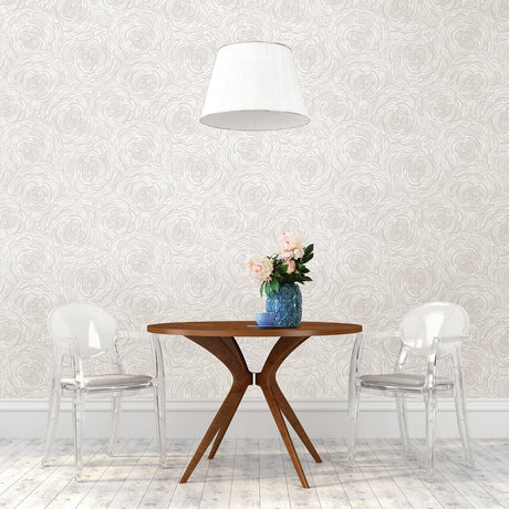 A-Street Prints 2716-23831 Celestial Taupe Floral Wallpaper