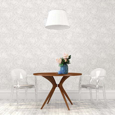 A-Street Prints 2716-23832 Celestial Grey Floral Wallpaper