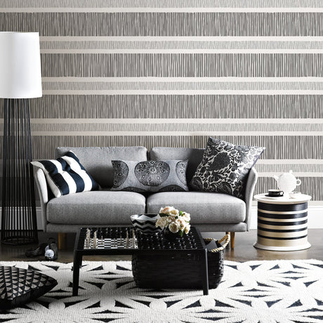 A-Street Prints 2716-23835 Gravity Black Stripe Wallpaper