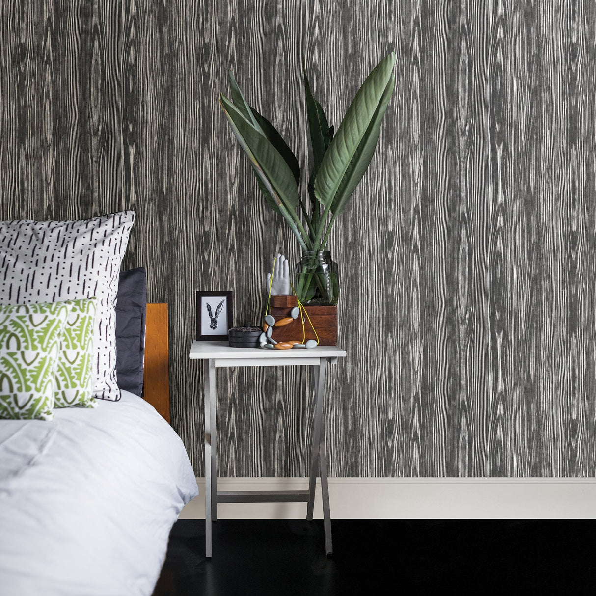 A-Street Prints 2716-23837 Illusion Black Wood Wallpaper