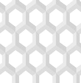 A-Street Prints 2716-23840 Hex Grey Geometric Wallpaper