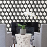 A-Street Prints 2716-23841 Hex Black Geometric Wallpaper