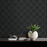 A-Street Prints 2716-23843 Element Black Mosaic Wallpaper