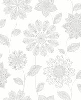 A-Street Prints 2716-23850 Panache Grey Floral Wallpaper