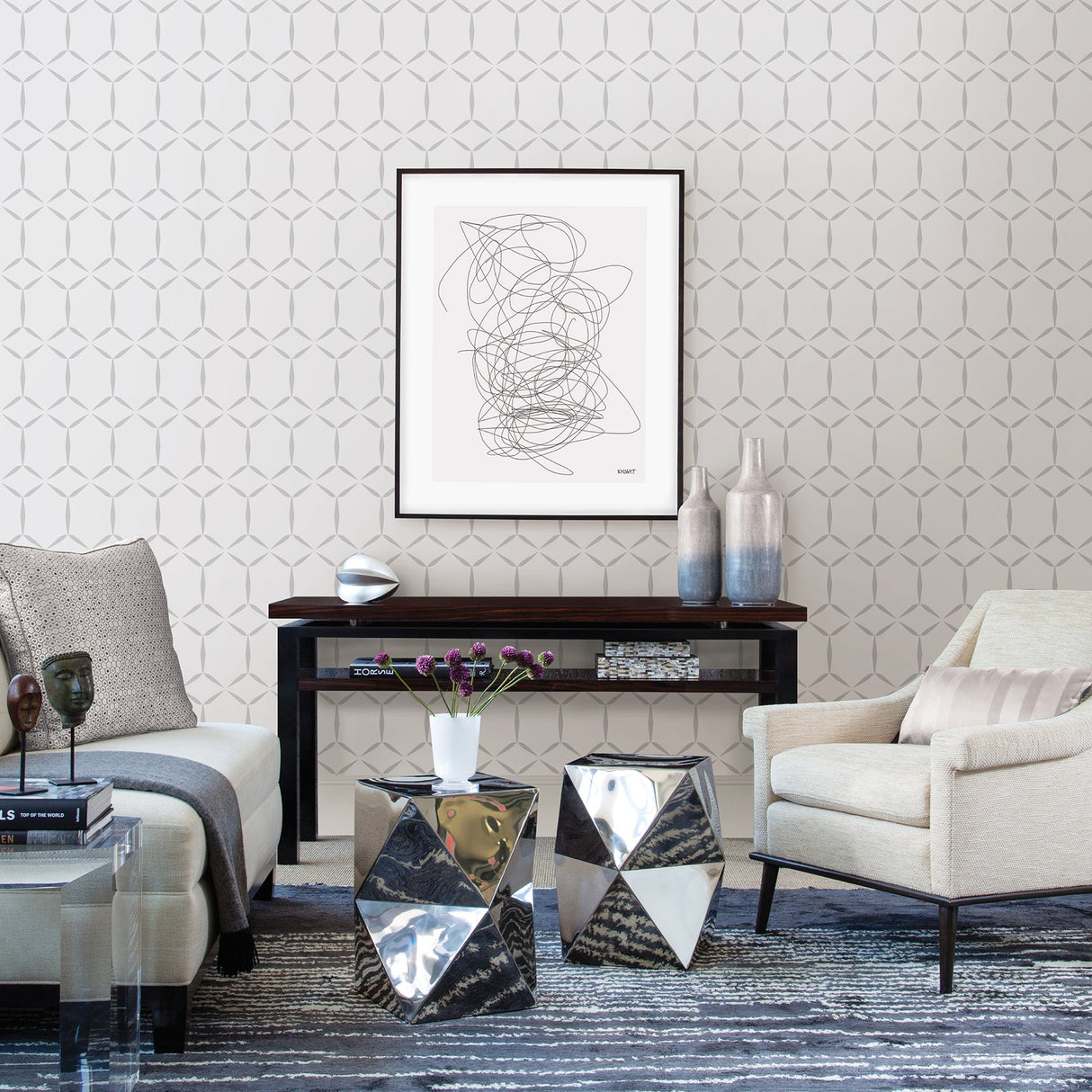 A-Street Prints 2716-23853 Fusion Dove Geometric Wallpaper