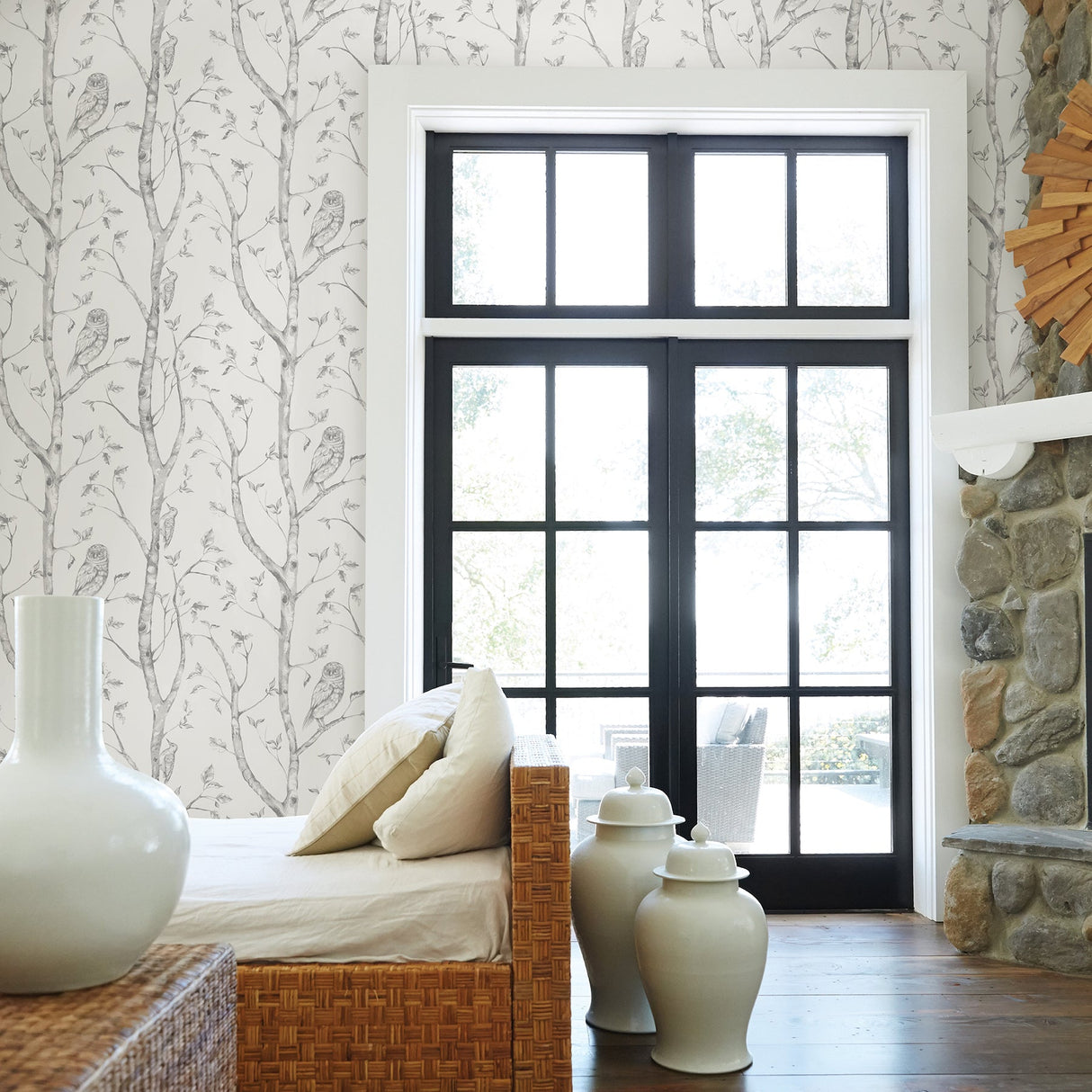 A-Street Prints 2716-23860 Neptune Charcoal Forest Wallpaper