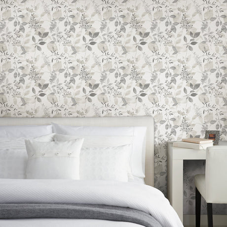 A-Street Prints 2716-23867 Gossamer Grey Botanical Wallpaper