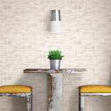 Brewster 2718-56947 Urbania White Brick Texture Wallpaper