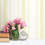 Brewster 2718-68766 Lenna Yellow Jasmine Stripe Wallpaper