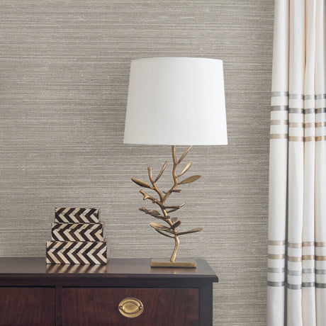 Kenneth James 2732-80032 Liaohe Silver Grasscloth Wallpaper