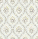 Brewster 2734-003228 Heyer Ivory Ogee Wallpaper