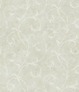 Brewster 2734-003421 Carigan Grey Scroll Wallpaper