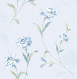 Brewster 2734-003434 Caserta Blue Floral Wallpaper