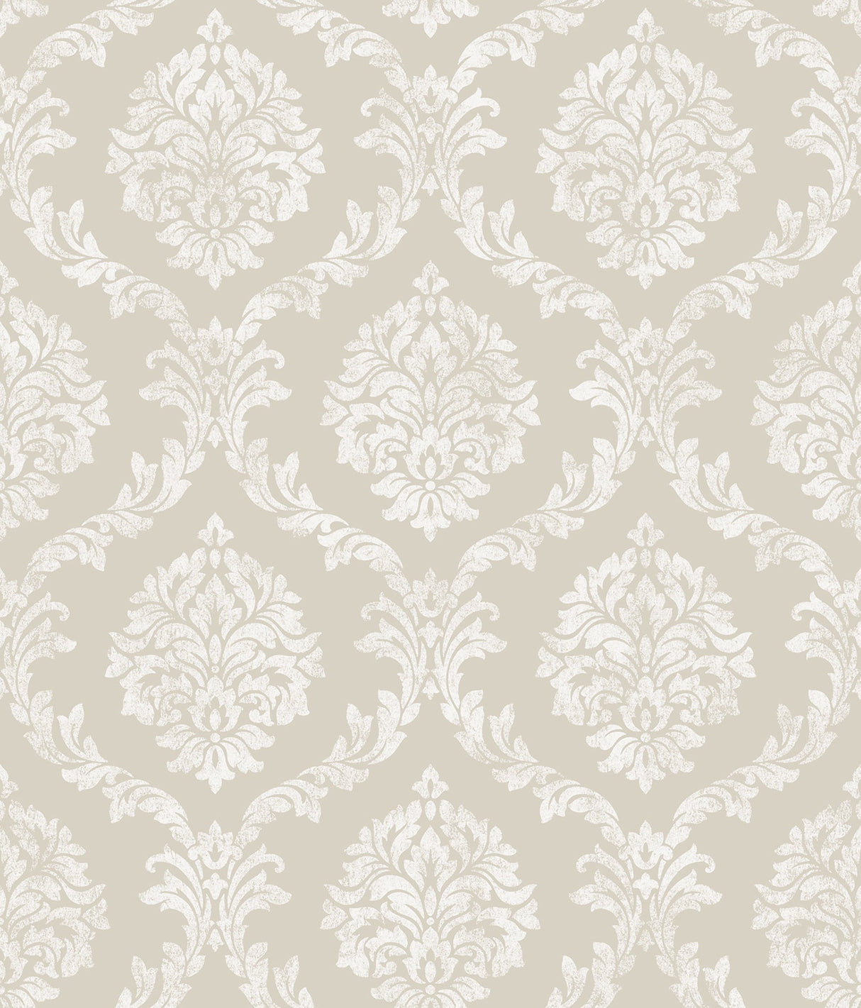 Brewster 2734-003509 Saint Malo Beige Damask Wallpaper