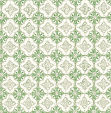 Brewster 2734-003530 Seville Green Geometric Tile Wallpaper