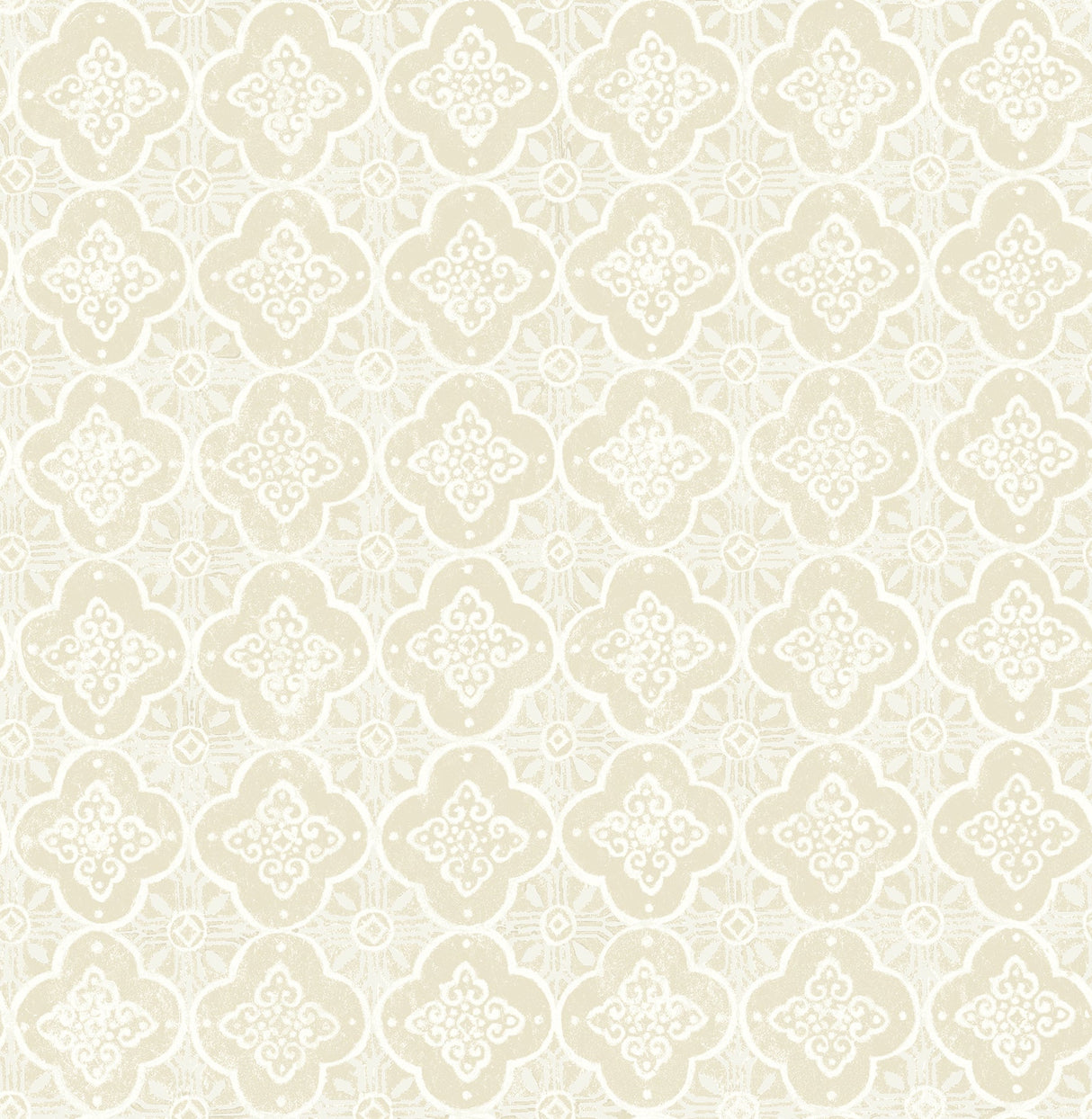 Brewster 2734-003533 Seville Wheat Geometric Tile Wallpaper