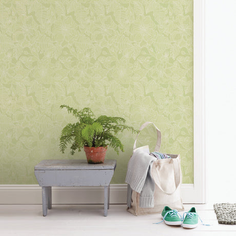 Brewster 2734-003538 Toulouse Lime Floral Wallpaper