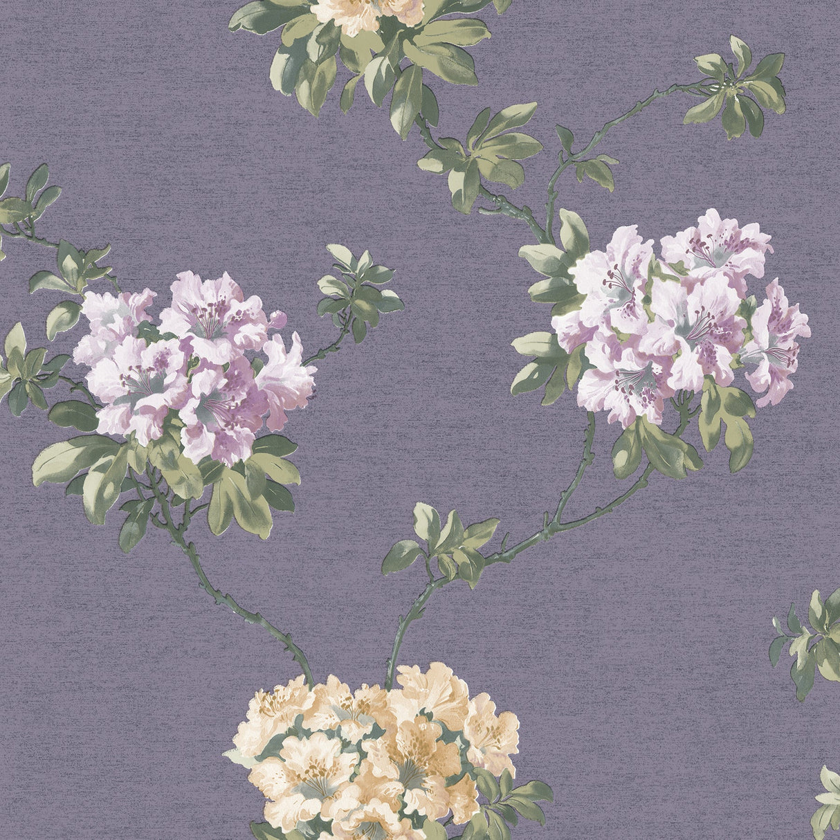 Brewster 2734-003550 Dijon Purple Floral Wallpaper