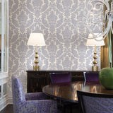 Brewster 2734-003559 Reims Lavender Damask Wallpaper