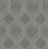 Brewster 2734-003623 Colmar Charcoal Geo Lattice Wallpaper