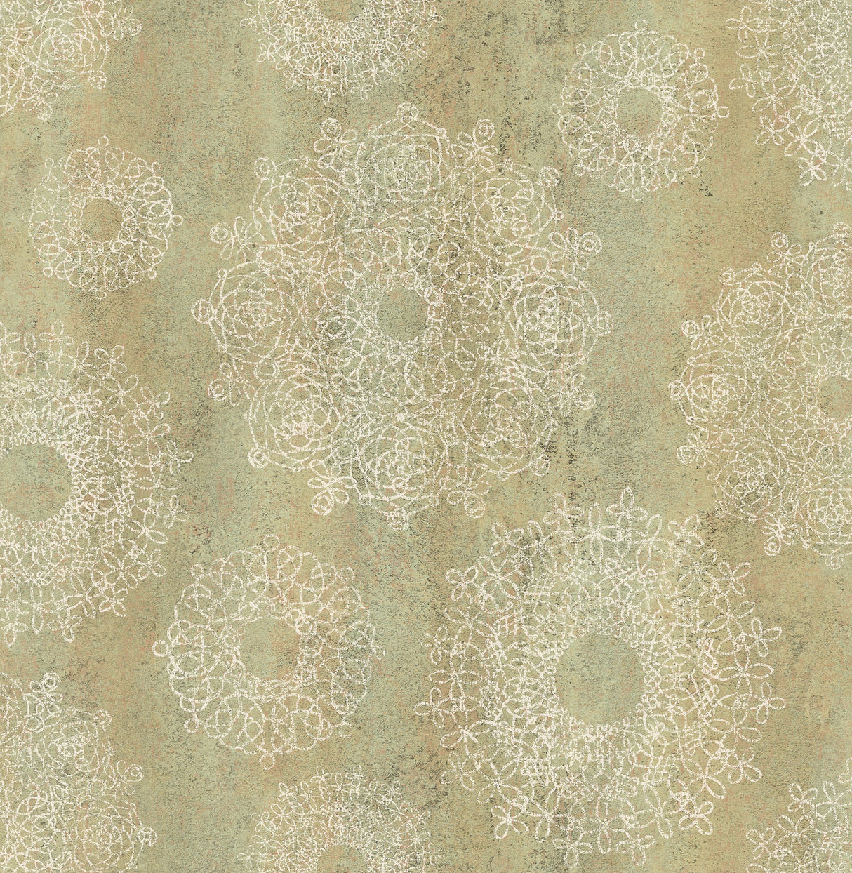 Brewster 2734-003635 Davao Light Brown Medallion Wallpaper