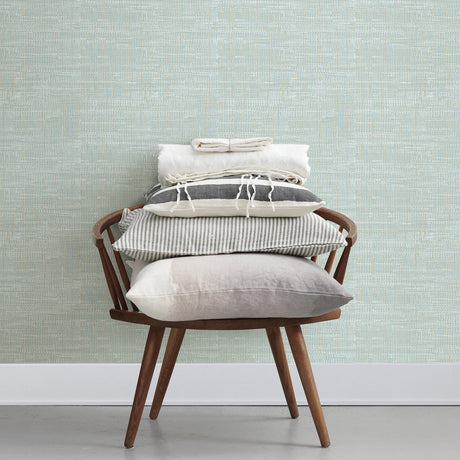 Brewster 2734-003660 Chartres Aquamarine Screen Texture Wallpaper