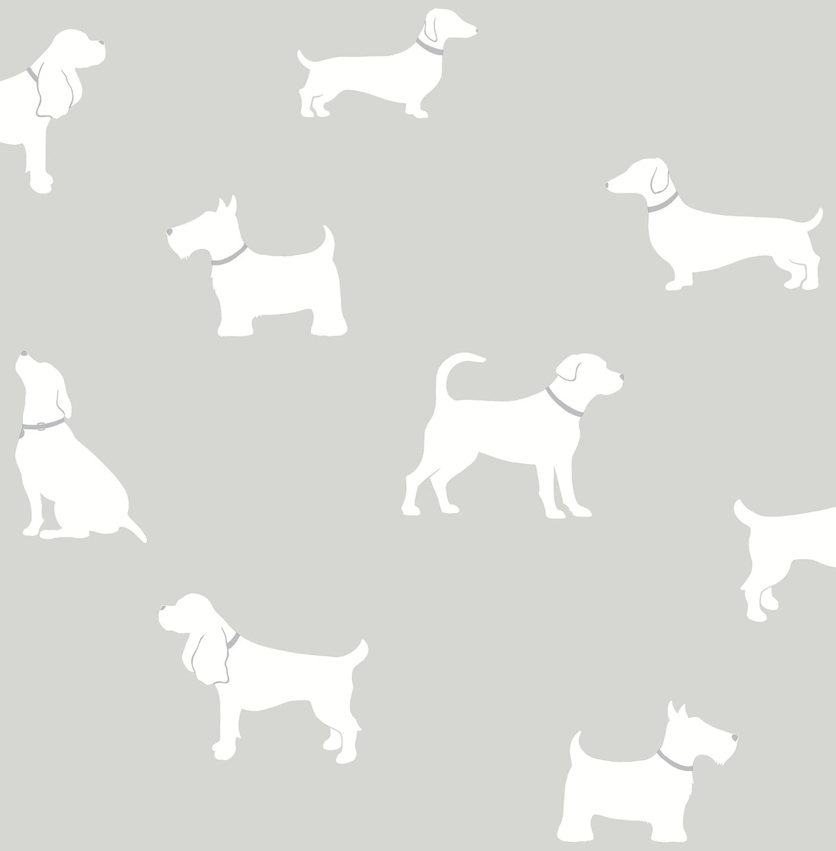 Brewster 2734-24891 Metz Taupe Dog Silhouette Wallpaper