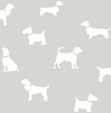 Brewster 2734-24891 Metz Taupe Dog Silhouette Wallpaper