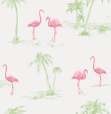 Brewster 2734-24895 Sarasota Pink Flamingos Wallpaper